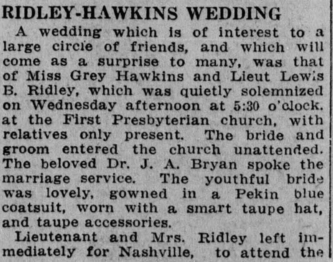 Grey Hawkins-Lewis B. Ridley